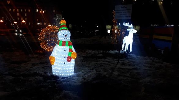 В одному з черкаських парків яскраво засвітилася новорічна композиція (ФОТО)