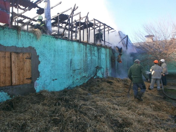 Ферма загорілася на Черкащині (ВІДЕО)