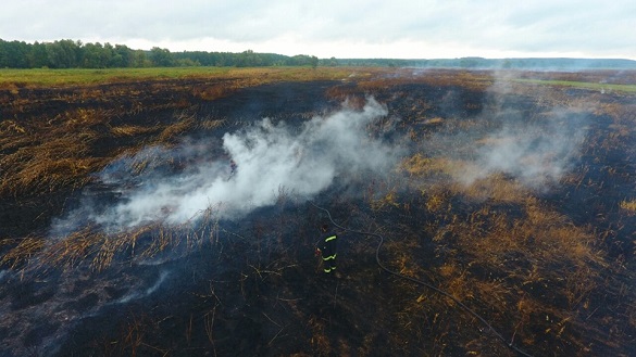 У Черкаській області сталася пожежа торфу