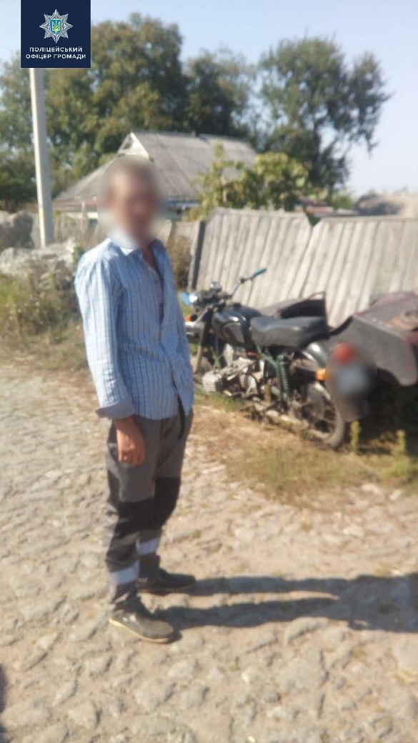 У селі на Черкащині виявили п'яного мотоцикліста