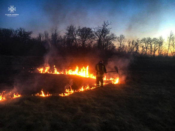 На Черкащині за добу сталося п'ять пожеж на відкритих територіях