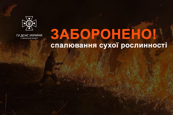 Рятувальники Черкащини закликають не спалювати суху траву