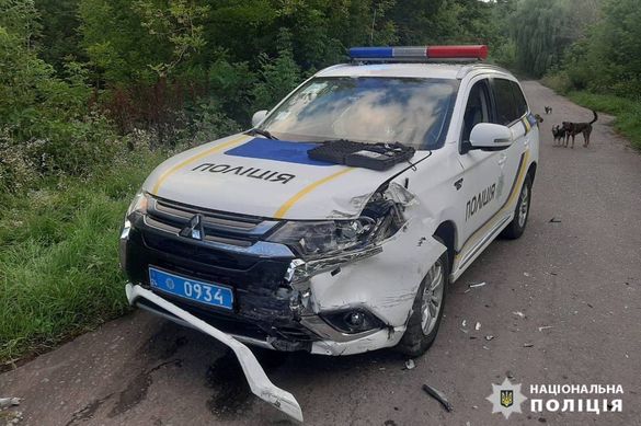 На Звенигородщині водій напідпитку протаранив поліцейську автівку (ФОТО)